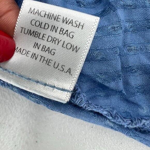 KL Playwear OS Wide Cut Lightweight Tunic Top Dusty Blue Cotton Boxy Minimalist - Picture 4 of 15